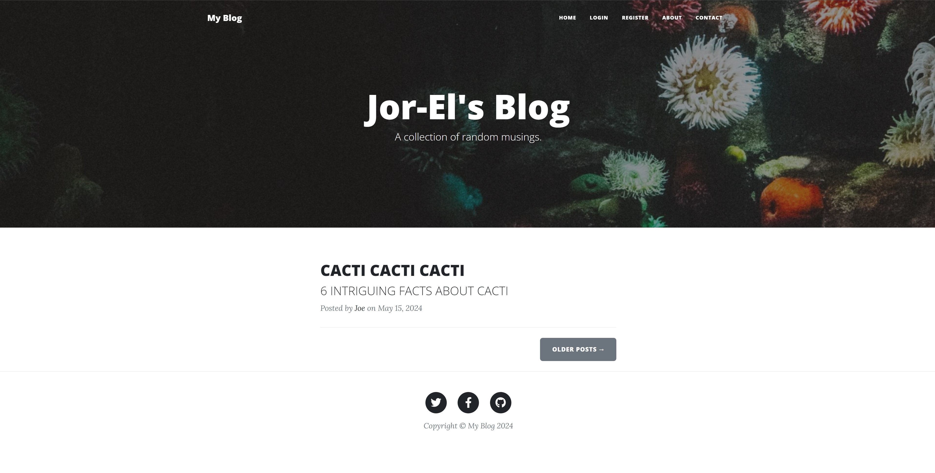 image of blog website